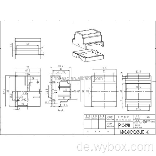 Industrielle Steuerungsprodukte SMD-Anschlussdose für den Außenbereich Elektronikgehäuse kundenspezifischer Aluminium-Elektronikgehäusedraht